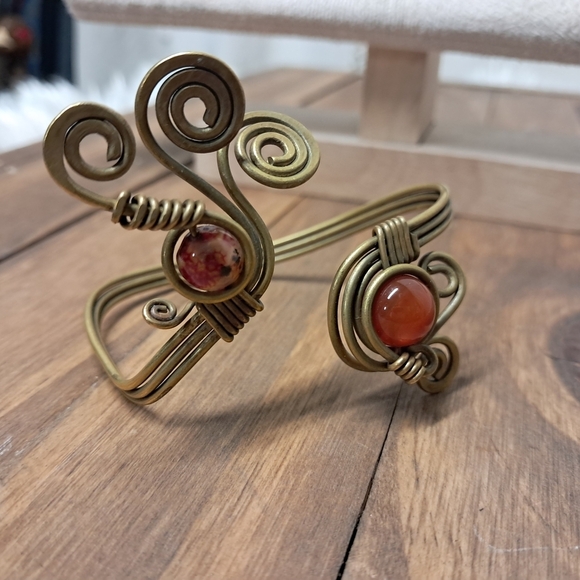 Source Unknown Jewelry - Wire Wrapped Gemstone Bracelet